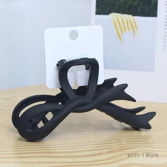 Bow Women Hair Claw Clip 13cm • Matte Spray Butterfly Clamp • Maillard Style