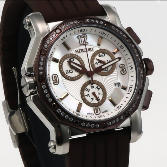 Mercury • Swiss Chronograph Watch • Stainless Steel Quartz 42.5mm • 3ATM ME1075