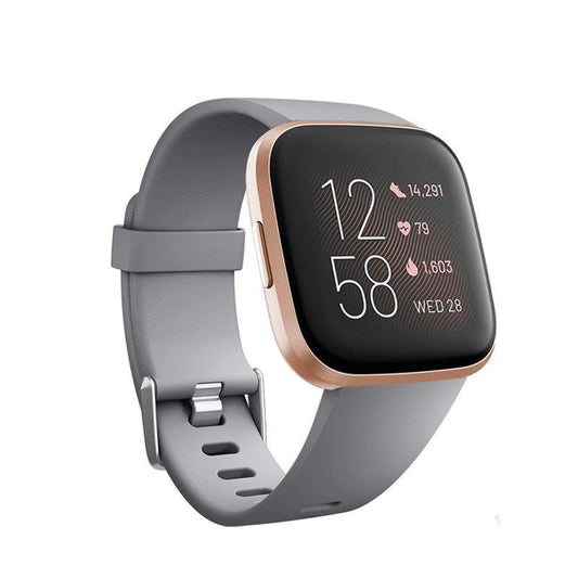 Soft Silicone Replacement Strap • Compatible w Fitbit Versa 1/2/3/4 • Sports
