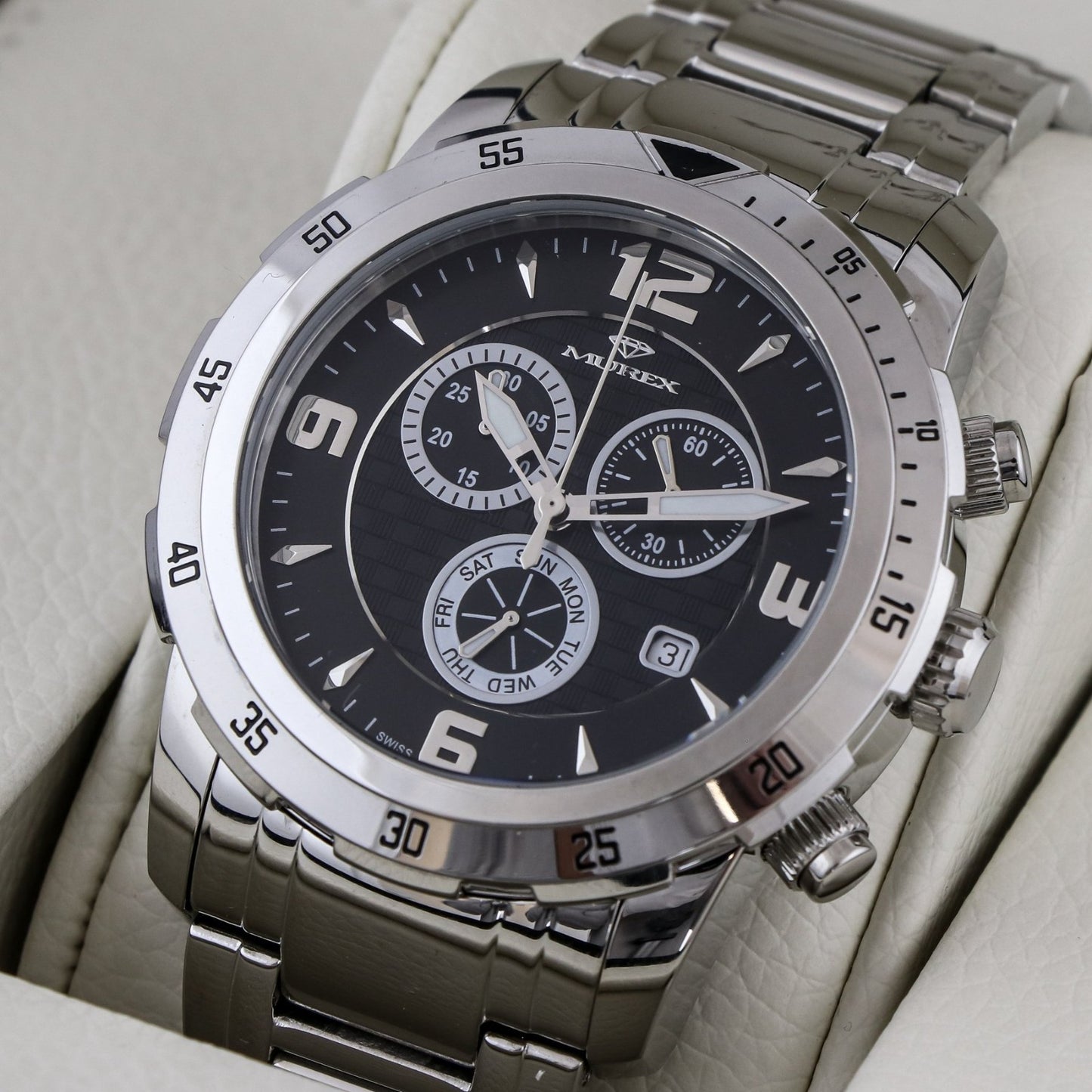 Murex • Swiss Chronograph Watch • Stainless Steel • Quartz • 45mm • MUC508