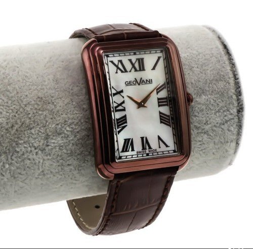 GEOVANI • Swiss Watch • Stainless Steel & Leather Quartz • 42x31mm • 3ATM GOB501