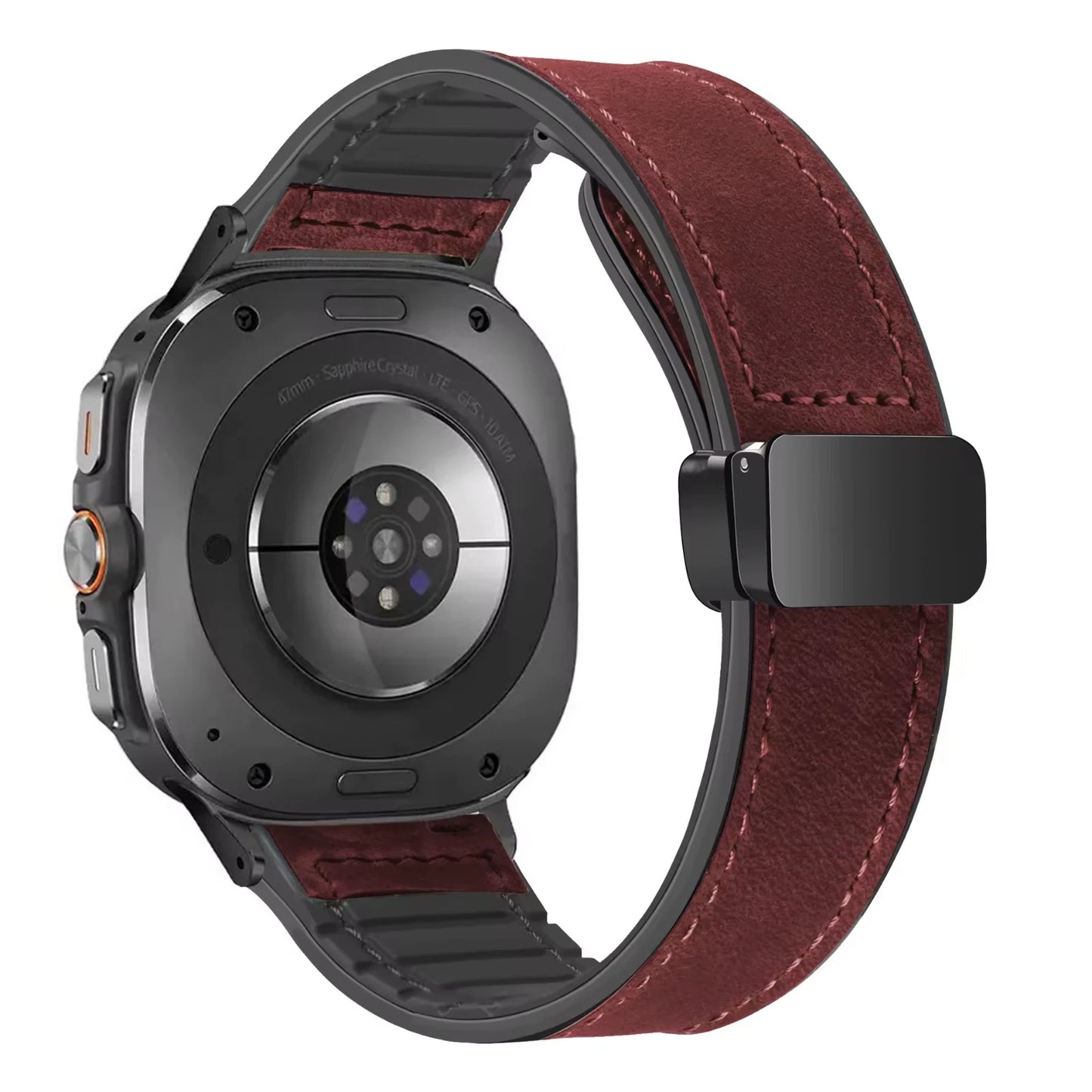 Leather Band Magnetic Clasp for Samsung Galaxy Watch Adjustable Premium Leather