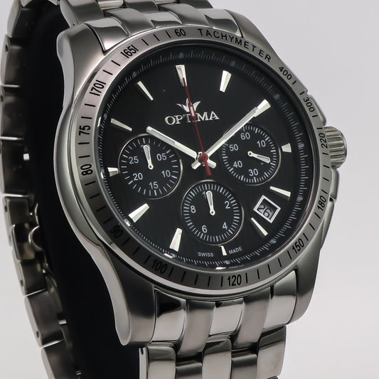 Optima • 48.15mm Swiss Chronograph Watch • Date • WR50M • Quartz • OSC377