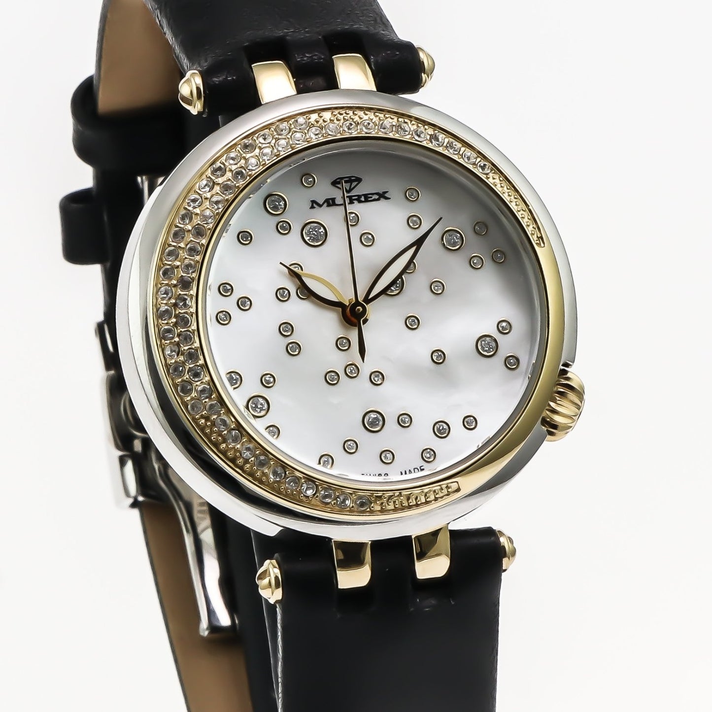 Murex • Swiss Watch • Stainless Steel • Zircons Dial • 33mm • Quartz • MUL572