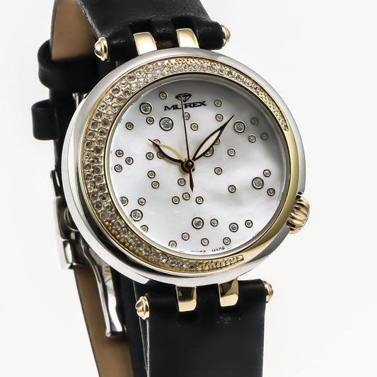 Murex • Swiss Watch • Stainless Steel • Zircons Dial • 33mm • Quartz • MUL572
