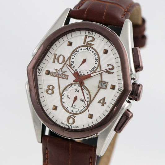 Optima • 42x44.5mm • Swiss Watch • Stainless Steel • Quartz • 5ATM • OSC272