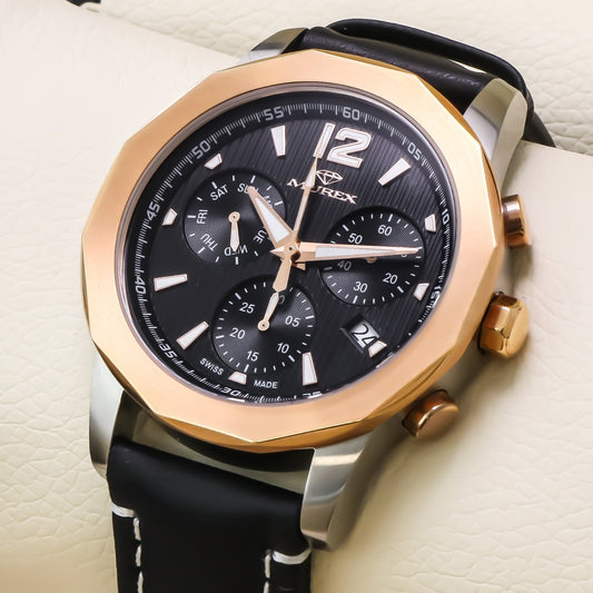 Murex • Swiss Chronograph Watch • Stainless Steel Quartz 44.7mm • 5ATM • MUC605