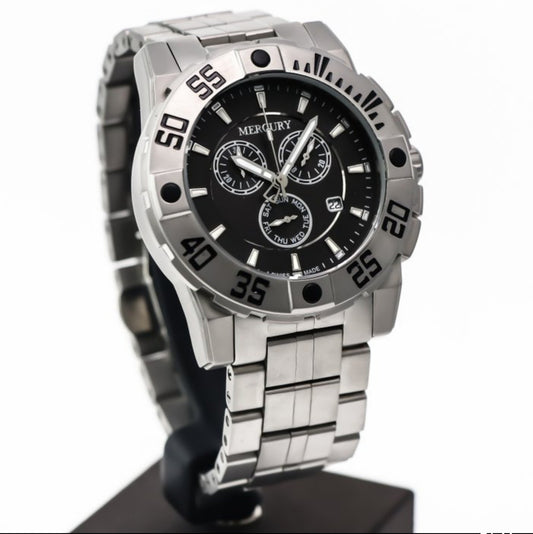 MERCURY • Swiss Chronograph Watch • Stainless Steel Quartz• ME10225-SS-3