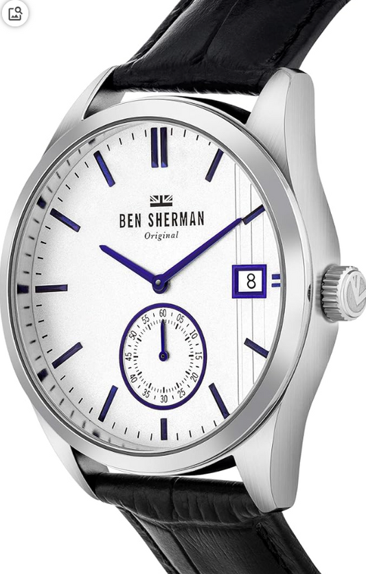 Ben Sherman Men Watch • Stainless Steel • 43mm • Quartz • 3ATM • WB039UB