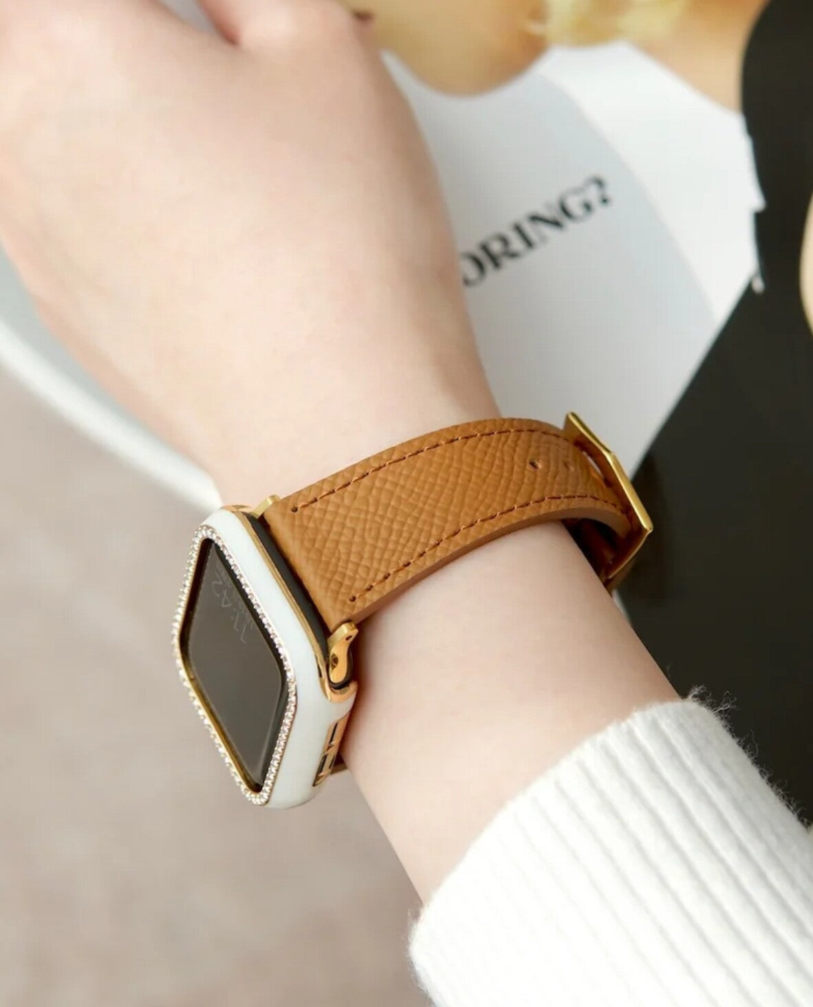 Vintage Retro Palmar Leather Strap • Compatible Apple Watch • 38/40/41mm