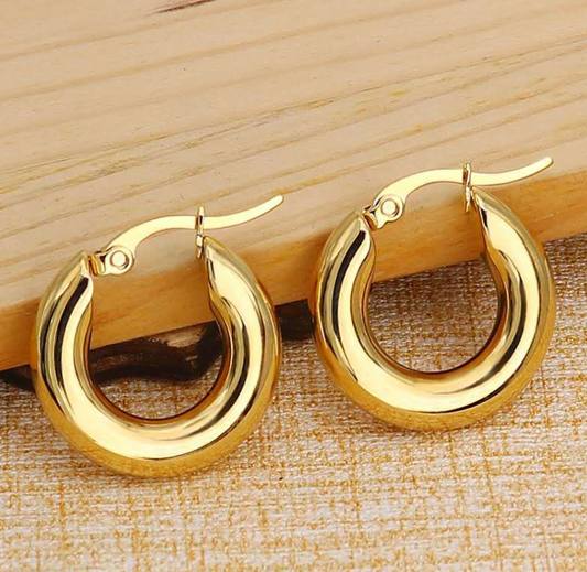 14K Gold • 3 Pack Hoop Earrings • 1 Set Each 20/25/30mm • Bundle Save More!