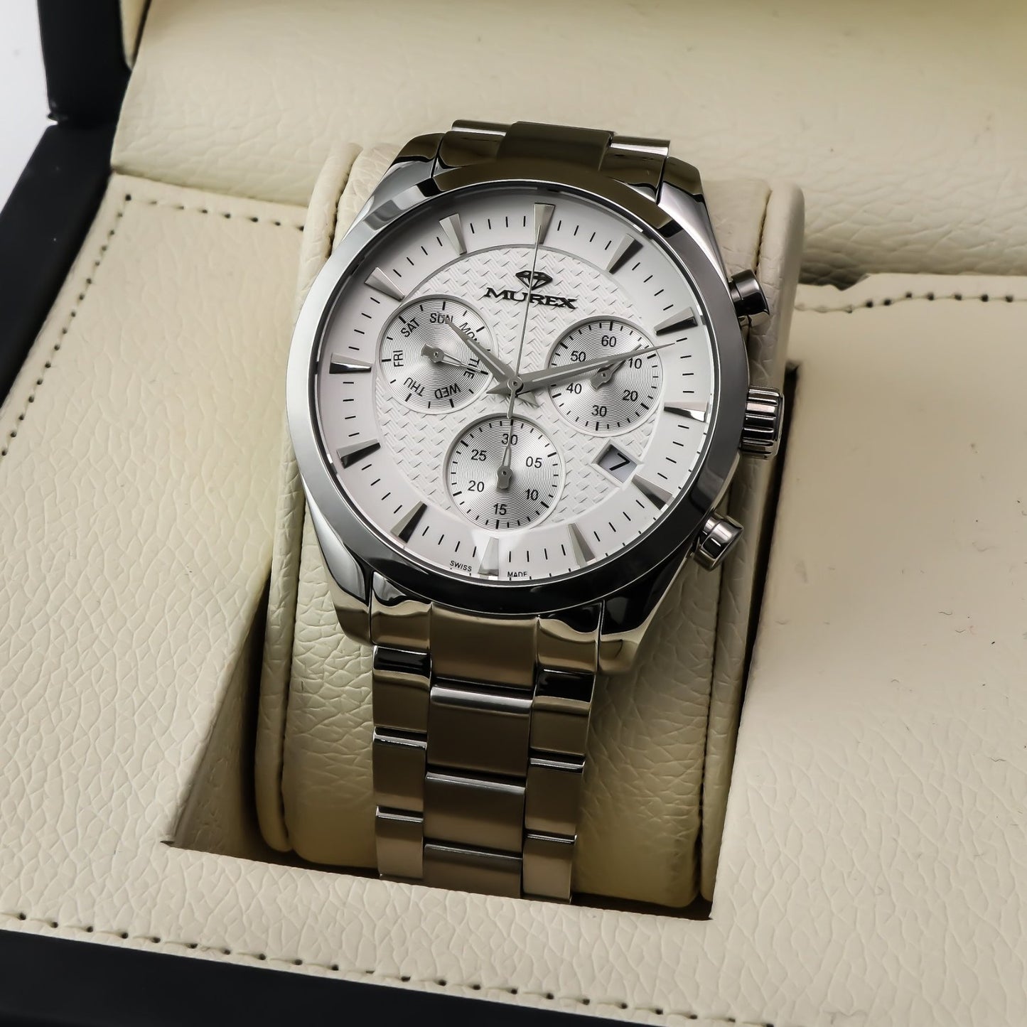 Murex • Swiss Chronograph Watch • Stainless Steel • Quartz • 44mm • MUC612