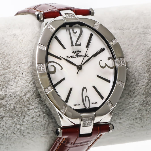 Murex • Swiss Diamond Watch • 32 SI White Diamonds .18ct • 34x41 mm • 3ATM