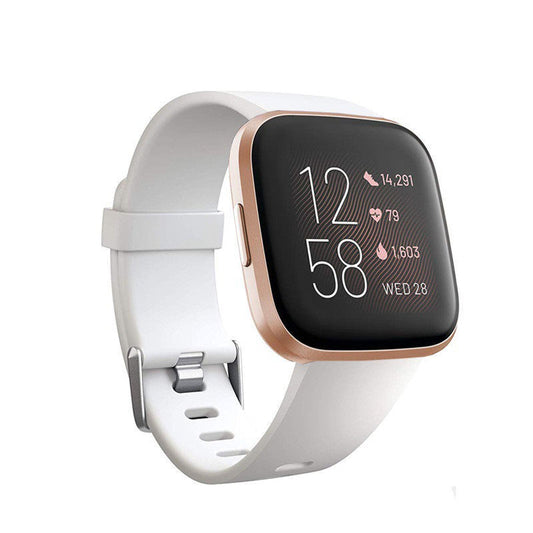 Soft Silicone Replacement Strap • Compatible w Fitbit Versa 1/2/3/4 • Sports