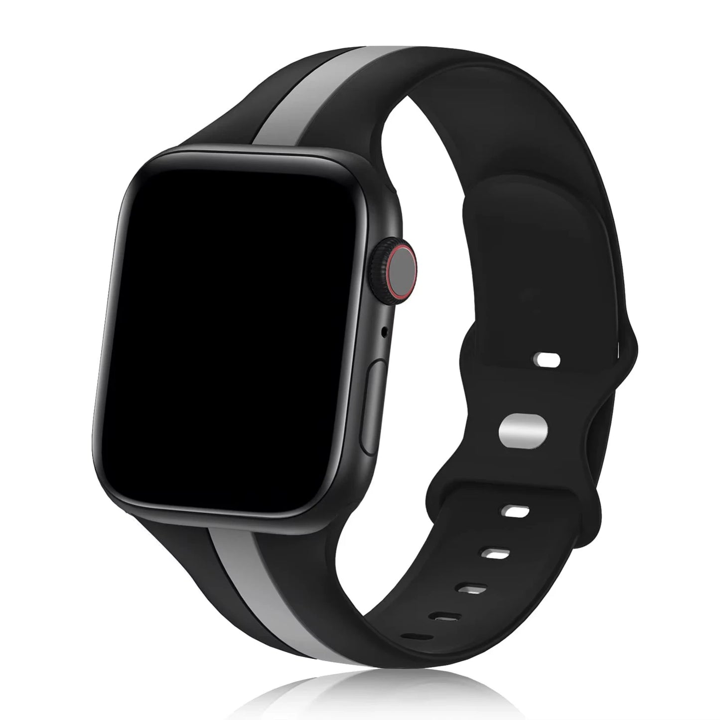 Sport Band for Apple Watch 38/40/41 & 42/44/45/46/49/Ultra Silicone Adjustable
