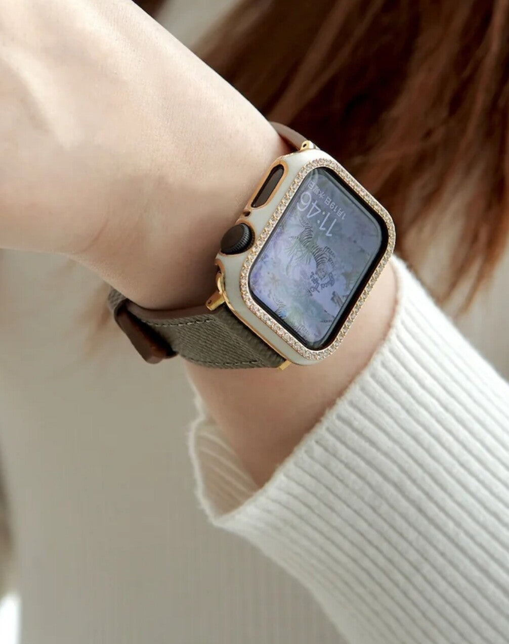 Vintage Retro Palmar Leather Strap • Compatible Apple Watch • 38/40/41mm