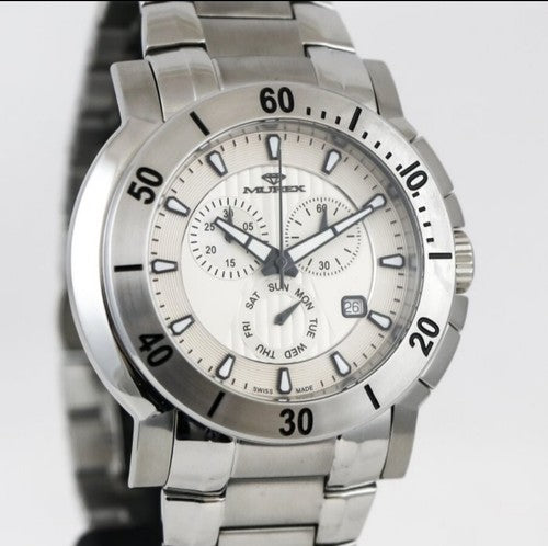 Murex • Swiss Chronograph Watch • MUC578-SS-1 • Day Date Quartz Countdown...