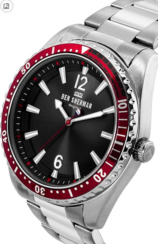 Ben Sherman Men Watch • Ronnie Diver • 45mm • Quartz • 3ATM • WB037ESM