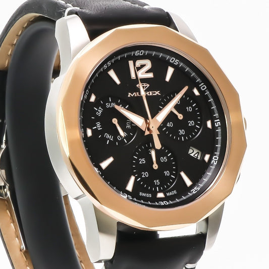 Murex • Swiss Chronograph Watch • Stainless Steel Quartz 44.7mm • 5ATM • MUC605