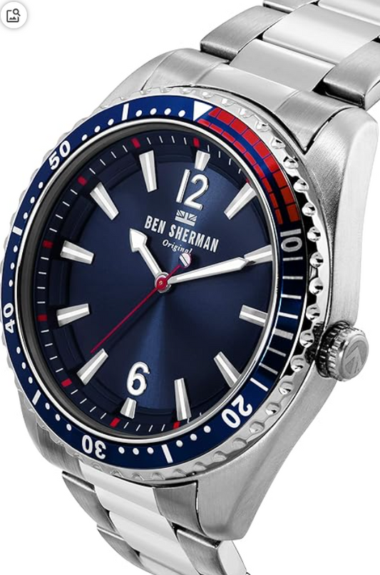 Ben Sherman Men Watch • Ronnie Diver • 45mm • Quartz • 3ATM • WB037USM