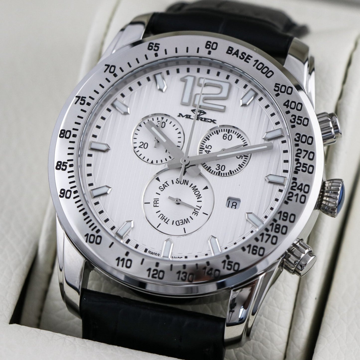Murex •45mm •Swiss Watch • Date SubDay • WR 5 ATM • ISC962-SL-1