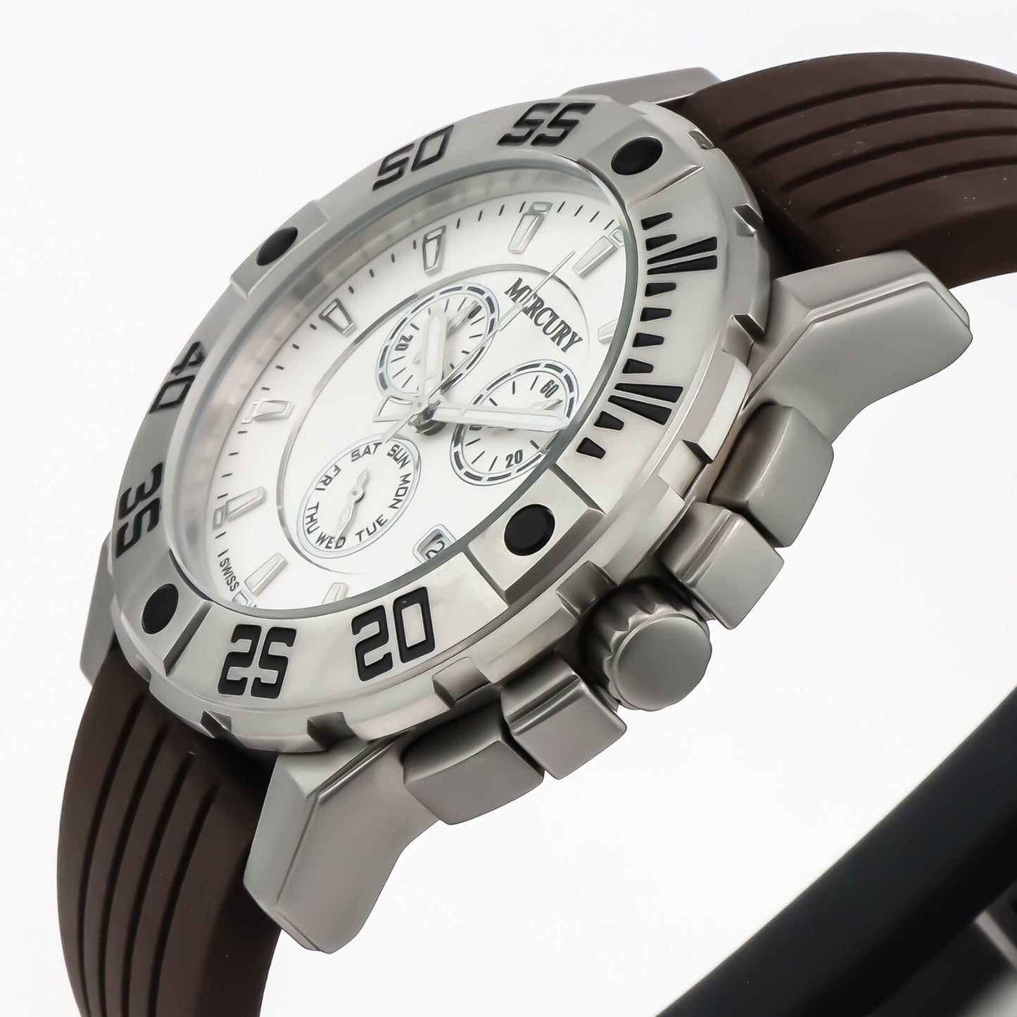 Mercury • Swiss Chronograp Watch • Stainless Steel • 44mm • Quartz • 5ATM