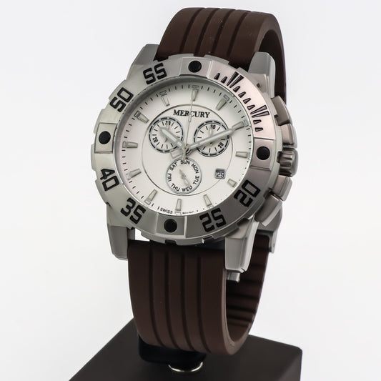 Mercury • Swiss Chronograp Watch • Stainless Steel • 44mm • Quartz • 5ATM