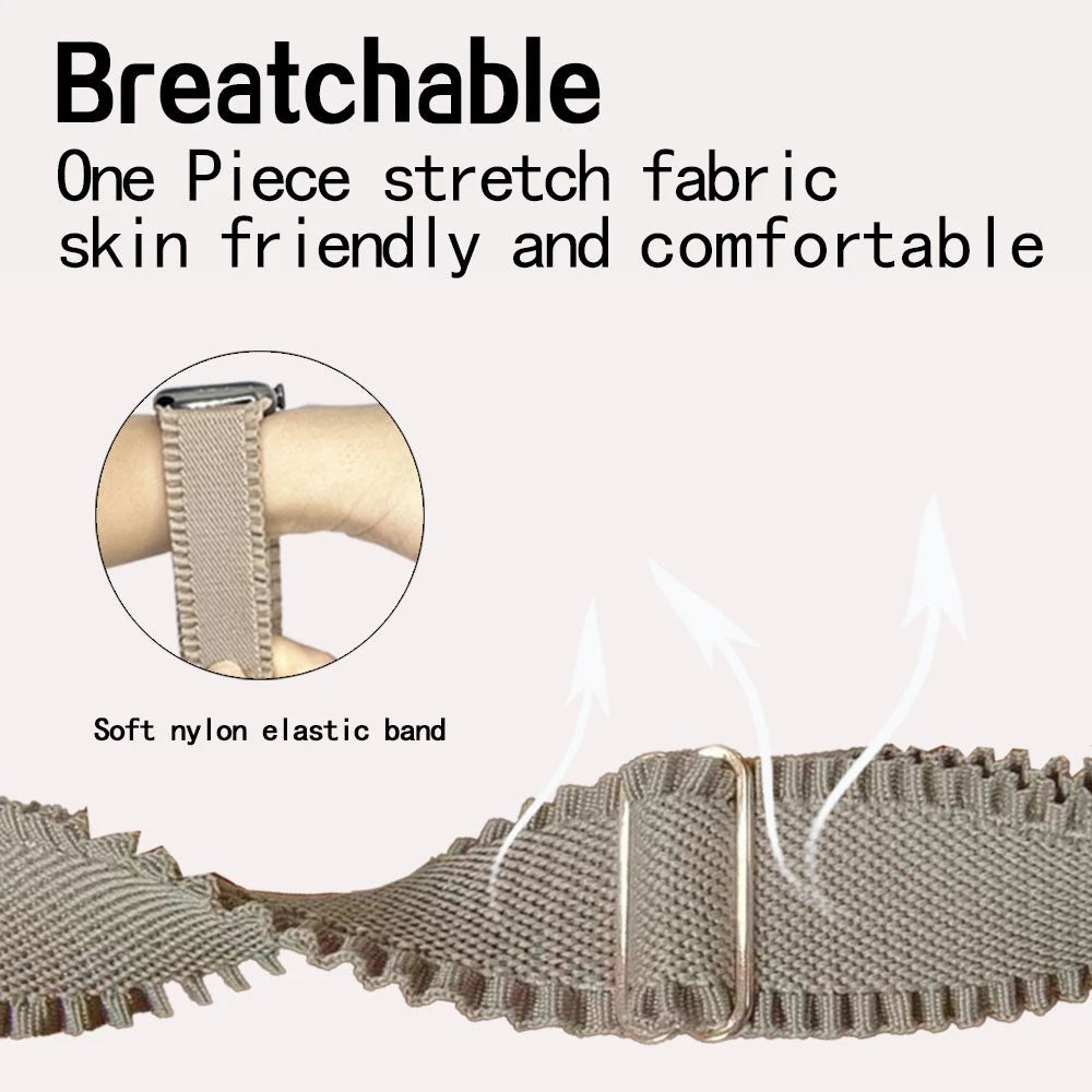 Fashion Band for Apple Watch 38/40/41mm & 42/44/45/46/49/Ultra Nylon Adjustable