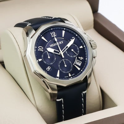 Mercury • Swiss Chronograph • ME350-SL-9 • 45mm • Men's • Blue strap Men