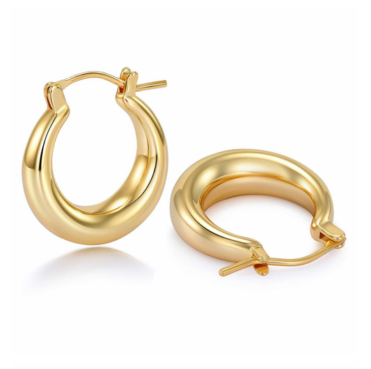 14K Gold • 3 Pack Hoop Earrings • 1 Set Each 20/25/30mm • Bundle Save More!