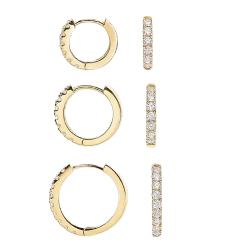 18K Gold Plated • Stainless Steel • Zircon Huggie Hoop Earrings
