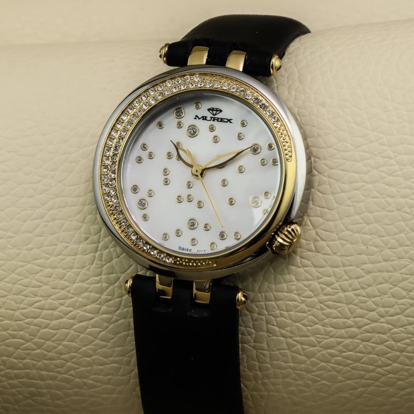 Murex • Swiss Watch • Stainless Steel • Zircons Dial • 33mm • Quartz • MUL572