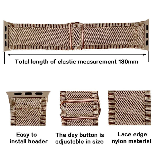 Fashion Band for Apple Watch 38/40/41mm & 42/44/45/46/49/Ultra Nylon Adjustable