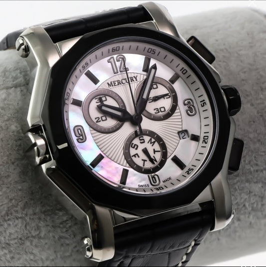 Mercury • Swiss Chronograph Watch • Stainless Steel Quartz • 42.5mm 3ATM ME1075