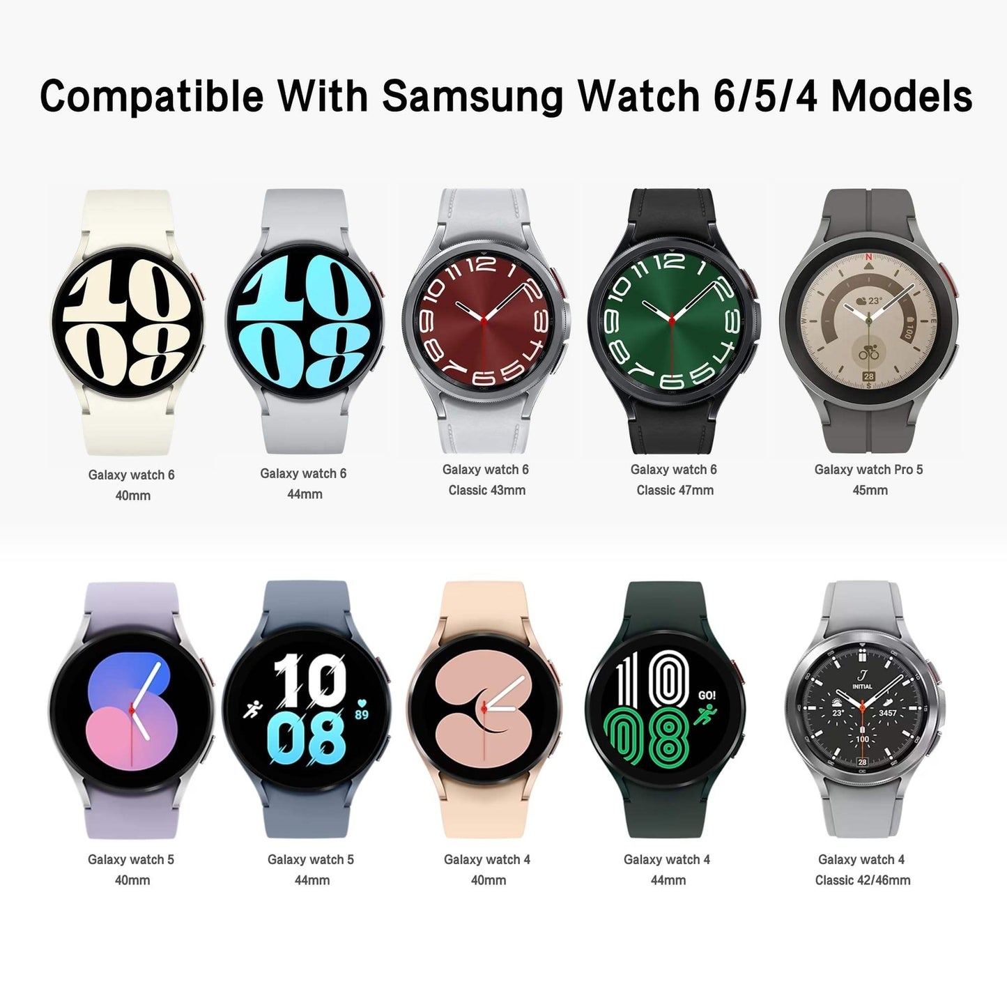 Wavy Silicone Sports Strap • 40mm 44mm • Compatible with Samsung