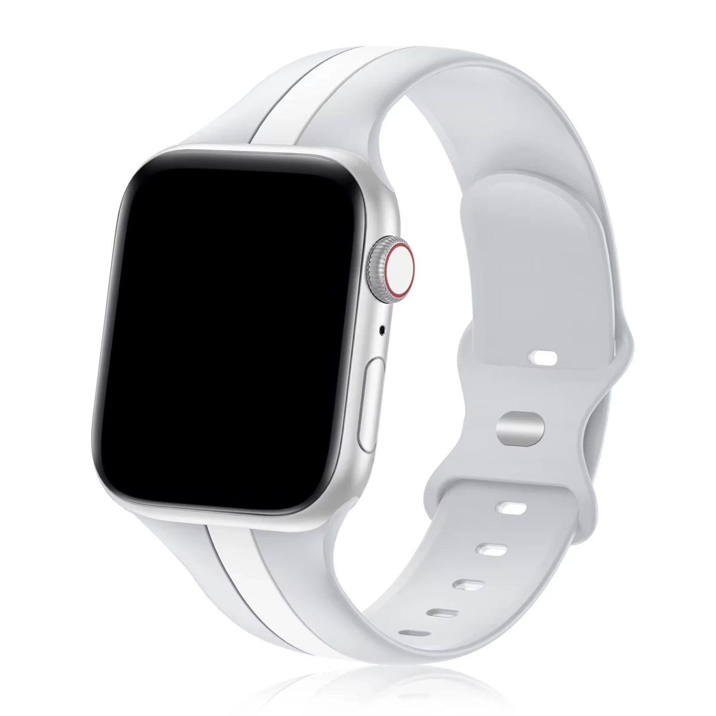 Sport Band for Apple Watch 38/40/41 & 42/44/45/46/49/Ultra Silicone Adjustable