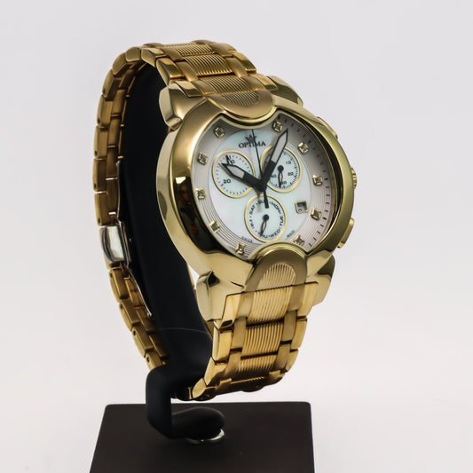 Optima • 45.9 mm • Swiss Chronograph • Date SubDay • WR 30M • OSC233-GG-7